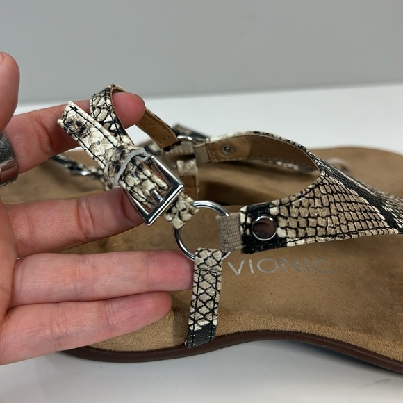 Vionic Kirra Natural Snake Thong Sandal Size 9 - Picture 14 of 15